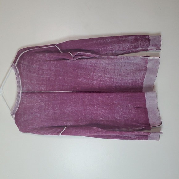 Sundance Washed Purple Cotton V-Neck Sweater Size Extra Small Oversized - Picture 7 of 10